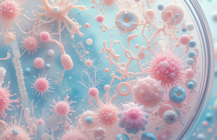 Image of the microbiome in cosmetics